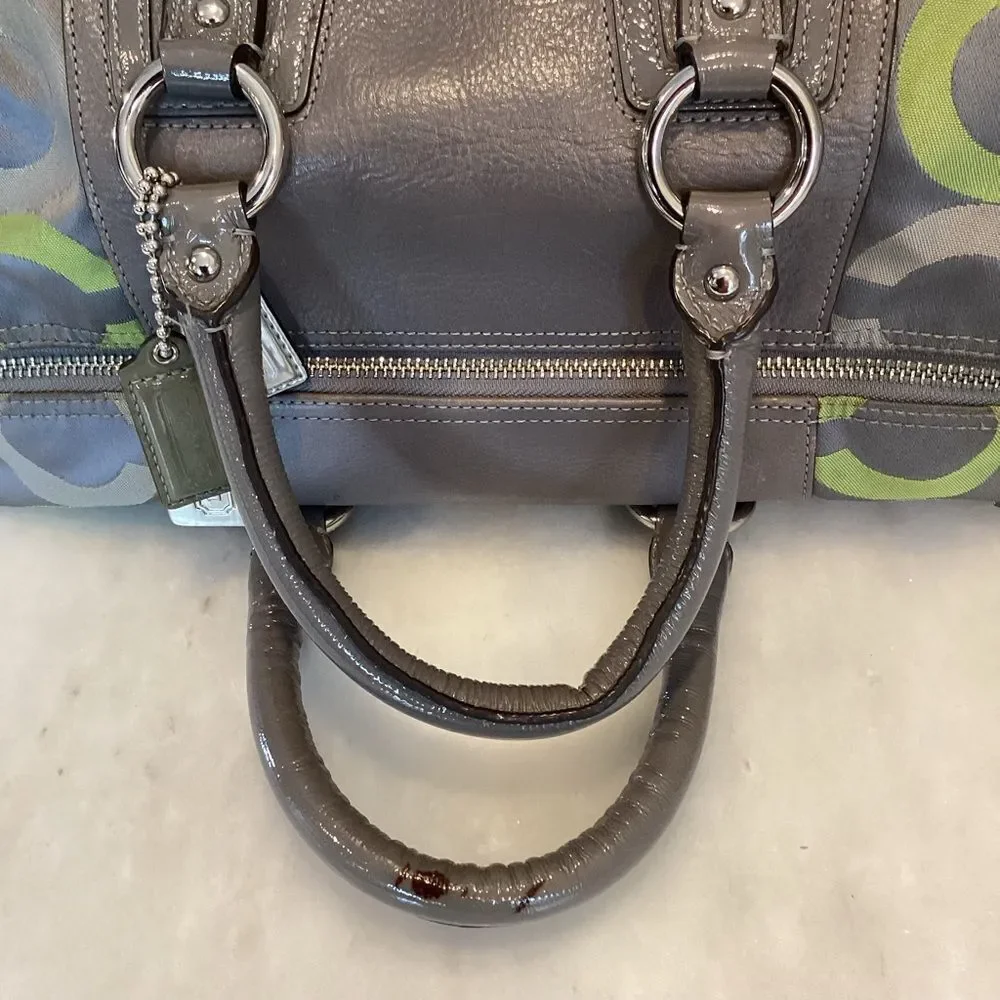Coach Purse Handbag Y2K Pocketbook Madison Sabrina Op Art Signature Satchel Bag